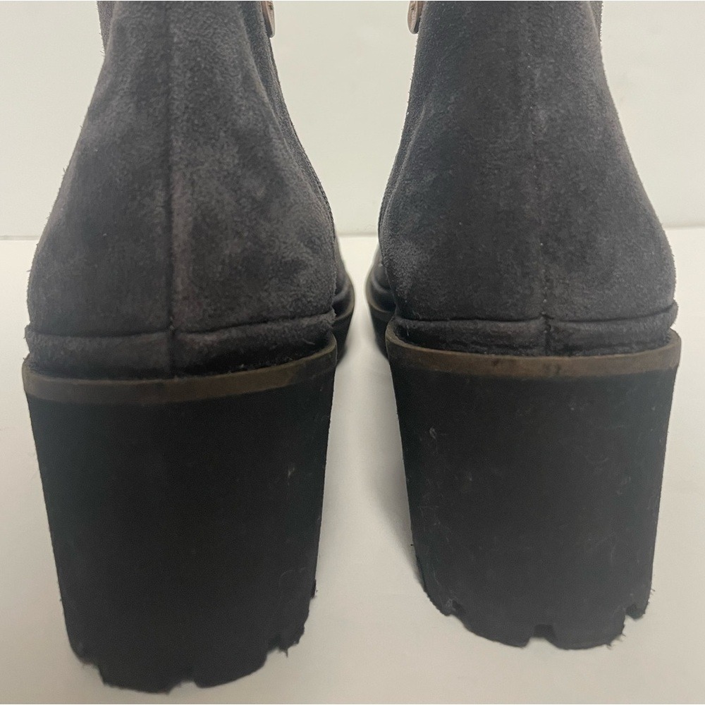 Gentle Souls by Kenneth Cole Leather Mona Charcoal Wedge Bootie Women's‎ 6.5 - Picture 3 of 12
